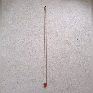 Vintage 14kt necklace with orange gemstone